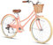 Glerc Cruiser - Bicicletta da bambina da 24 Cruiser a 6 velocità, da donna, 7, 8, 9, 10, 11 anni, con cestino in vimini, telaio e forcella leggeri, pesca