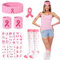 HOWAF Ruban Rose Cancer du Sein Octobre Rose Accessoires, Pins Octobre Rose Bandeau Cheveux Femme Poignets Bracelets Octobre Rose Chaussettes Tatouages Temporaires Ruban Octobre Rose Décoration