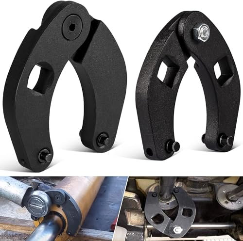 Esoldnic 1266 & 7463 Adjustable Gland Nut Wrench Small and Large Universal Glant Nut Removal Tool SWA Gland Nut Spanner Wrench Set Pin Spanner Tools for Hydraulic Cylinder (2PCS)