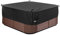 Neuradical Whirlpool-Abdeckung 240x240x50.8cm 600D strapazierfähiges Oxford-Gewebe, wasserdichter SPA-Abdeckung für Whirlpool, Outdoor-SPA-Hardcover-Schutz, UV-beständige wasserdichte, schwarz