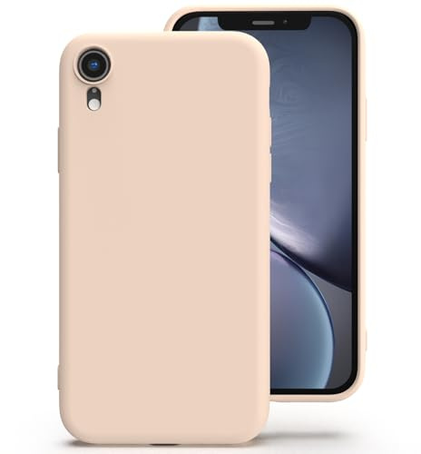 Zuvirelx Silicone Coque pour iPhone XR, Anti-Poussière, Mince, Adapté à la Poche Coque pour Téléphone Apple iPhone XR - Rose Clair