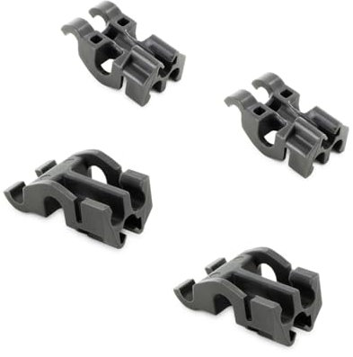 DL-pro Supporto per cestello per lavastoviglie, 4 pezzi, per Whirlpool 481010600198 Indesit C00314875, pieghevole, robusto, per piatti, spine pieghevoli, fila di spine in lavastoviglie