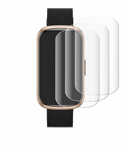 Savvies 4 Stück Full-Screen Schutzfolie für Ruxingx Fitness Tracker 1.47 Full-Cover Displayschutz-Folie mit Installationshilfe [3D Curved]