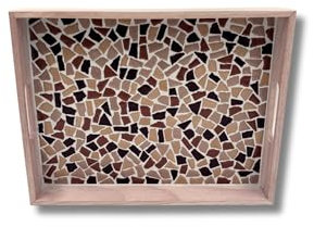 Little Creations Mosaik-Tablett Sand/Beige | DIY Bastelset für Erwachsene | Gestalte Dein eigenes Tablett | 33 x 25 x 5 cm | Nachhaltiges Design | Vielseitige Verwendungsmöglichkeiten