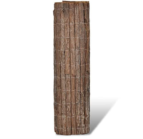 Dekorative Zäune Gartenzaun Sichtschutz Weidezaun Zaunelemente - Rindenzaun 400×100 cm für Parks Höfe Garten Bauernhof