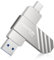 KOOTION USB Stick 64GB USB 3.2 Speicherstick OTG Bis zu 450MB/s 2-in-1 Typ C Flash Laufwerk USB C Externer Speicher Metall für USB-C-iPhone/Android-Smartphone/Tablet/Mac/Laptop/PC, Silber