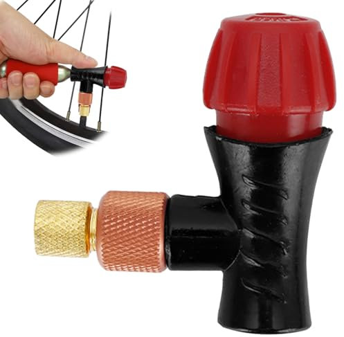 Bombolette CO2 per Bici, Articolo Adattatore Bomboletta CO2 Bici, Valvola Bomboletta CO2 per Bici con Doppio Attacco, Rubinetto CO2 per 16G Biciclette da Montagna e da Strada