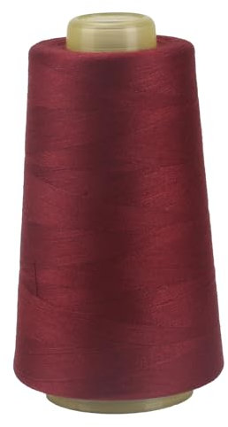 FOGAWA 1 Rollen Nähgarn Polyester Nähgarn Nähmaschinengarn, 40s/2, 3000 yards, Garnspule Overlockgarn für Näharbeiten, Quilten, Patchwork, Kleidung(Rot 2472)