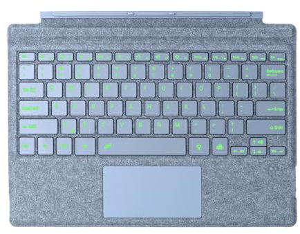 Type Cover for Microsoft Surface Pro 7+ Pro 7 Pro 6 Pro 5 Pro 4 Pro 3 Generation Portable Slim Wireless Keyboard with Touchpad Tablet Keyboard (Ice Blue, Backlit)