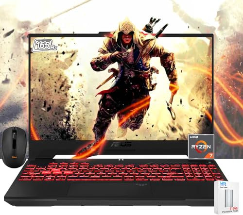 ASUS TUF A16 Laptop - AMD Gaming Laptop Ryzen 7 7735HS Beat i7-12650H - 16 WUXGA Display 165Hz - 64GB RAM DDR5-2TB PCIe SSD - AMD Radeon RX7600S Beat RTX 4050 - RGB Backlit Keyboard - Portable SSD