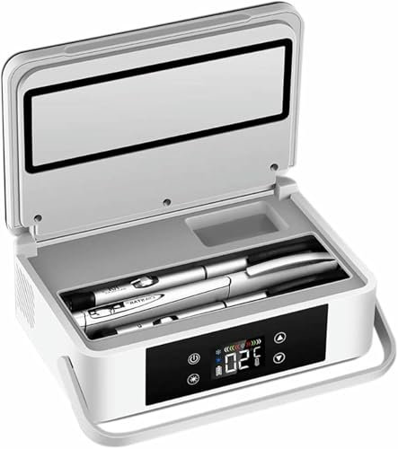 GFXYQPDNV Réfrigérateur à insuline pour Voyage, glacière à insuline de 2 à 8 °C, réfrigérateur Portable à insuline