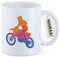 Huuraa Tasse Motocross bunte Silhouette Geschenk 330ml Weiß Motocross Präsent