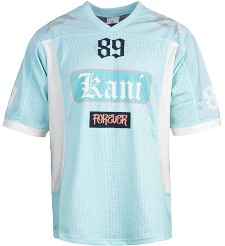 Karl Kani Colorblock Football Trikot Jersey (DE/NL/SE/PL, Alphanumerisch, M, Regular, Regular, türkis)
