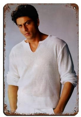 Schauspieler ShahRukh Khan 1 Retro-Poster, Metallblechschild, schicke Kunst, Retro, Eisenmalerei, Bar, Menschen, Höhle, Café, Familie, Garage, Poster, Wanddekoration, 20 x 30 cm