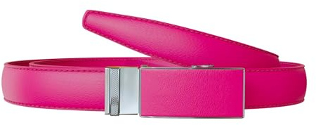 KMISSO Damen Automatik Gürtel Übergrößen Echt Veganes Leder 30642 Pink 115 cm