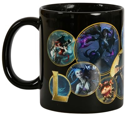 Pyramid International League of Legends Heat Change Ceramic Mug – Bold Design for Everyday Use or Collectors – 11oz / 315ml – One Size, Black/White