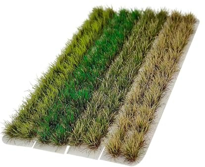Touffes d'arbustes de Plaine, Kits de Maquettes de Terrain, Statiques Herbe Toufts, Touffes d'herbe Artificielles pour Bricolage Architecture, Paysage, Train, Sable, Disposition Militaire, Multi