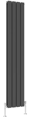 SLINE SANITARY Anthracite Flat Panel Designer Radiator 1600x272mm Vertical Double Column Wall Mounted Central Heating Radiator for Bathroom & Living Room