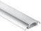 P17 Botein Aluminium Profil Alu Profil mit Flügel LED Profil 2 meter inkl. Abdeckung Opal (milchig)