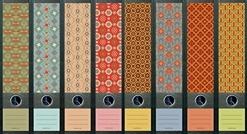 8er Set breite Ordnerrücken Pattern Ordner Etiketten Ordneraufkleber Aufkleber Deko 321 323