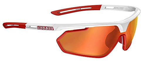 Salice 018RW Sonnenbrille Unisex Erwachsene, Weiß/Rot