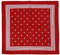 Harrys-Collection Unisex Bandana Bindetuch 100% Baumwolle (1 er 6 er oder 12 er Pack), Farbe:Punkte rot