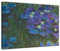 Bilderdepot24 Bild auf Leinwand | Claude Monet - Seerosen in voller Blüte in 50x40 cm als Wandbild | Wand-deko Dekoration Wohnung alte Meister | NEU-180214-50x40-sivb