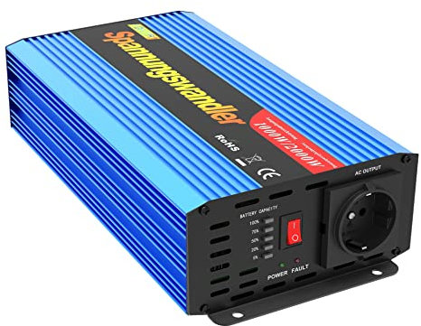 EDECOA Spannungswandler 1000w wechselrichter 12v auf 230v Spannungswandler modifizierter 12v 230v und 2000w Spitze