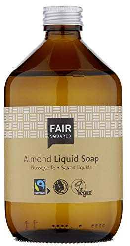 FAIR SQUARED Liquid Soap Sensitive Almond Flüssigseife 500 ml - für empflindliche Haut - mit Faitrade-Mandelöl - vegane Naturkosmetik - Zero Waste