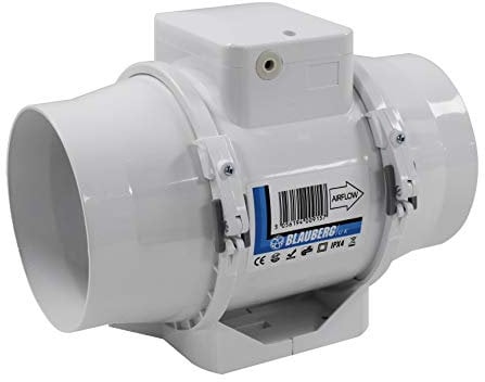 125 mm Silent In-line Toilet Ventilator Powerful Ventilation Damp Control 125mm In Line Bathroom Extractor fan with Timer 5 inch Loft Mounted Inline Shower Ceiling