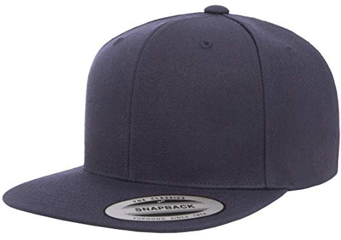Yupoong Unisex Premium Snapback Cap Mütze, Dunkles Marineblau, Einheitsgröße