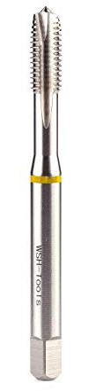 WSH-TOOLS Maschinengewindebohrer Gelbring in HSS-E für Durchgangsloch M8x1,25