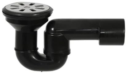 Bonde de douche grille plate avec siphon articulé PEHD grille inox diamètre 80