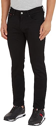 Tommy Jeans Herren Jeans Hose Scanton Slim Stretch, Schwarz (New Black Stretch), 33W/32L