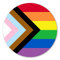Crafted-Brand Progress Pride Regenbogen-Flagge Aufkleber - Zeigen Sie Ihre Liebe für die LGBT Familie mit diesem Vinyl-Aufkleber auf Ihrem Laptop, Auto-Stoßstange oder Hydro-Flask (7,6 x 7,6 cm)