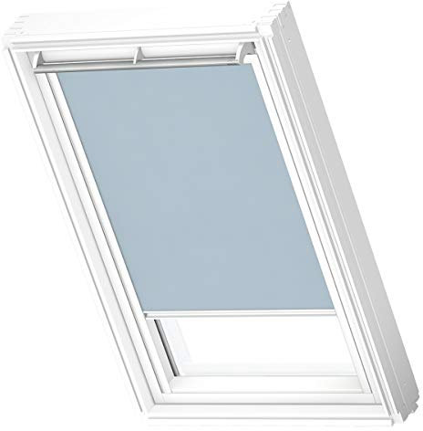 VELUX Original Sichtschutzrollo (RFL), Weiße Seitenschienen, S08, Himmelblau