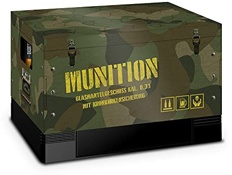 itenga Bierkasten Geschenkverpackung Motiv Erste Hilfe Hülle zum Aufstecken auf Bierkasten - Geschenkidee für Männer und Frauen