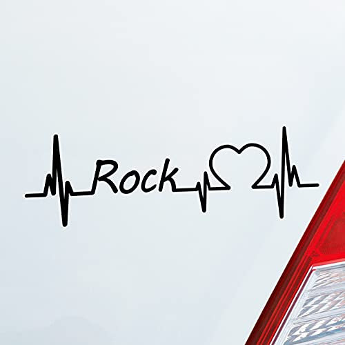 Hellweg Druckerei Auto Aufkleber Rock Puls Herzschlag Fun Sticker Heckscheibenaufkleber Autoaufkleber