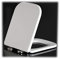 Abattant de Toilette Rectangulaire Blanc avec Frein de Chute, Lunette WC Clipsable, Amovible, Ergonomique en Polypropylène, Installation Facile