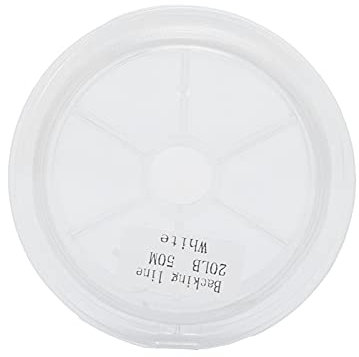 XINL Pesca a Mosca Filo da Combattimento Enorme, Accessori da Pesca Poliestere 50M 20LB Pesca a Mosca Filo di Preparazione Non Cerato per la Pesca d'Acqua Dolce(Bianco)