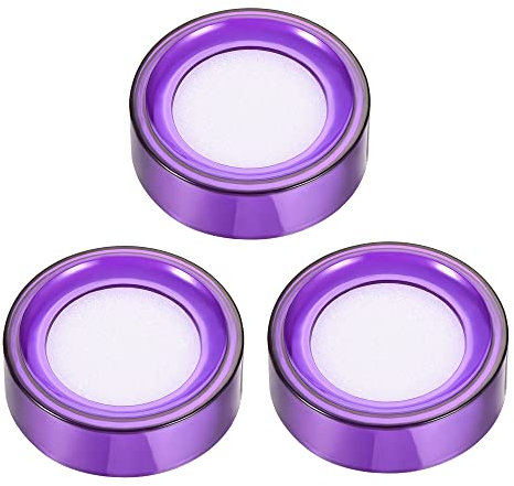 sourcing map 3 Stück Fingerfeuchter Schwamm Fingerdämpfer 2.7 Zoll Durchm. für Bankzählpapiere Rechnungen Dokumente Lila