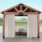 GOODLUKY Rideaux Intérieurs/Extérieurs Imperméables pour Pergola Rideaux Occultants avec Velcro 132X274cm Rideaux Filtrant La Lumière en Texture De Lin pour Gazebo/Pergola/Chambre,2 Panneaux,Natural