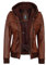 fjackets Damen-Lederjacke – echte Lambksin-Bomber-Lederjacke für Damen mit abnehmbarer Kapuze, Edinburgh Cognac Lederjacke Damen, X-Large