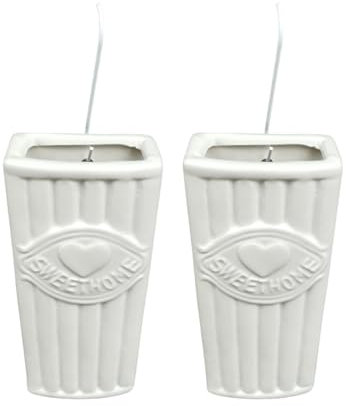Umidificatori Ambiente Calorifero Termosifoni Radiatori Evaporatore d’Acqua in Ceramica Avorio per Umidificare l’Aria della Stanza in Ceramica Umidificatore Caloriferi n 2 pezzi Vintage (Marrone)