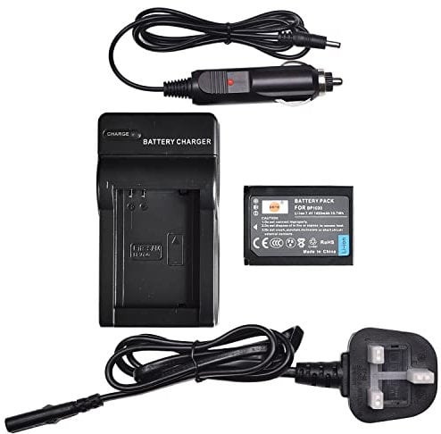 DSTE BP-1030 BP1030 BP1130 ED-BP1030 Rechargeable Li-ion Battery + Travel and Car Charger Compatible with Samsung NX200 NX210 NX300 NX300M NX500 NX1000 NX1100 NX2000 Digital Camera