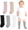 Yolev 5 Paia di Calzini per Neonati Calzini al Ginocchio Calzini Lunghi in Cotone Calze a Maglia Neonato per Bambini da 0 a 6 Mesi