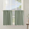 PANELSBURG Badezimmer-Vorhänge für Fenster, Salbeigrün, Boho, kurz, Privatsphäre, Verdunkelung, Fensterschutz für Küche, Set mit 2 Paneelen, 61 cm Länge