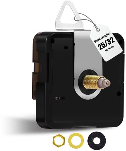 DEEWISH Quartz Clock Movement Replacement Clock Mechanism Battery Operated, Wall Clock Parts for Do It Yourself (50/64 inch Total Shaft Length, No Included Hands, DW-5168 Serie)