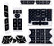 Asudaro Auto Armaturenbrett Aufkleber, A/C Klimaanlage Selbstklebend Stereo Panel Reparatur für CLS C218 SLK W172 W204 GLK Innenleisten Trim Schwarz