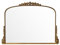 SHYFOY Vintage Spiegel Bogen, 90 X 60 cm, Barocker Antiker Dekorative Wandspiegel Goldfarbener Alter Spiegel für Badezimmer, Wohnzimmer, Schlafzimmer, Kamin, Flur, Eingangsbereich